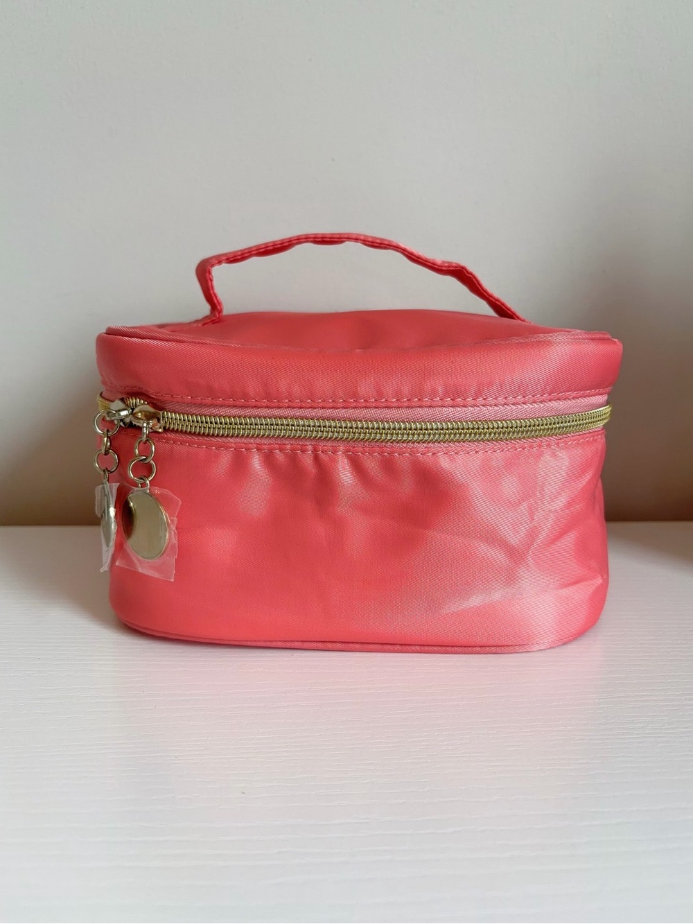 ULTA Coral Pink Zippered Cosmetic Case Travel Makeup Bag